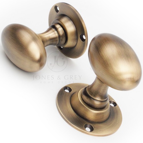 Solid brass oval round door - oval,
