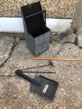 Galvanized Coal Scuttle + Ash