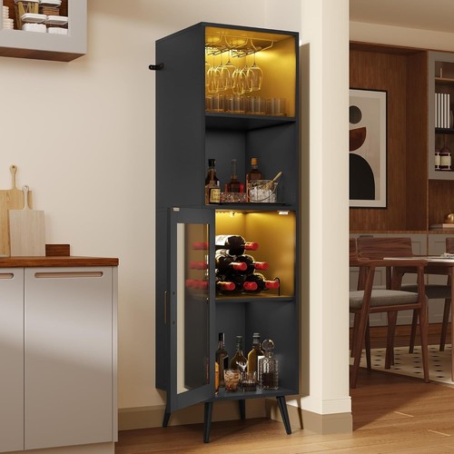 Black bar cabinet with - black,
