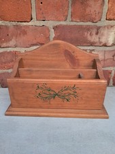 Lovely solid wood 3 compartment letter rack  organiser 