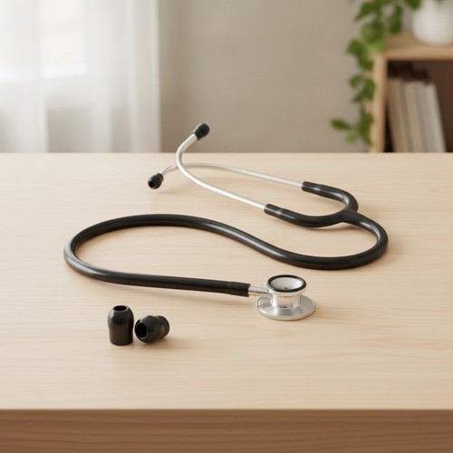 Ergonomic black stethoscope - ergonomic,