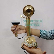 Antique Rotary Dial Candlestick Telephone Vintage Working Landline Retro Phone