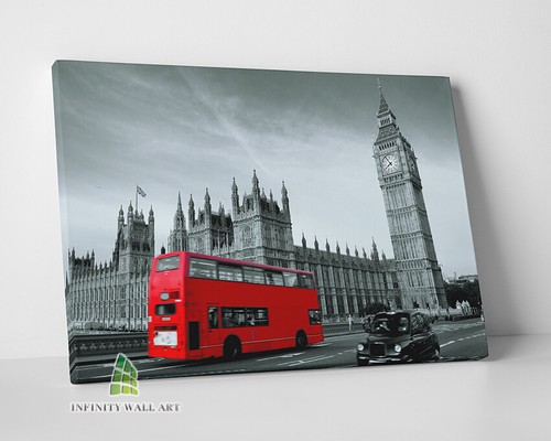 London red bus canvas - canvas, wall