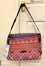 NEW w/ Tag: FRENZY Cabin-approved bag with bottle holder Purple/Pink Geometrics