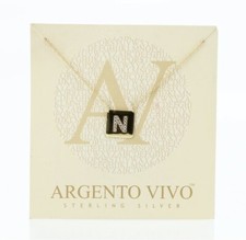 Argento Vivo 146465 Gold 'N' Cubic Zirconia Initial Pendant Necklace $78