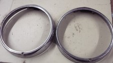 AUSTIN A40 PAIR OF HEADLIGHT RIMS - GOOD CONDITION