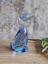 Whitefriars Early Sapphire Dilly Duck Glass Ornament