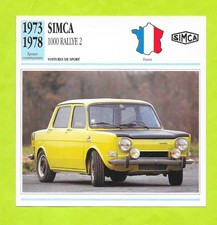 Service Edition Sheet - Simca