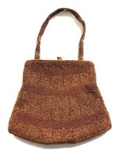 Stunning, 1920’s Belgian Made Bag in Copper Cut Steel beads.