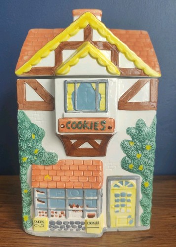 Vintage ceramic cottage house - ceramic,