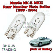 For Mazda MX5 Rear Number Plate Bulbs Reg Bulb Light Lights MX-5 MK2 (99-04)