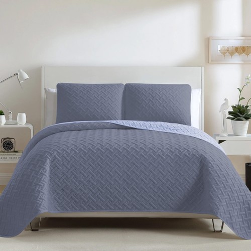 Basket weave quilted bedspread - weave,