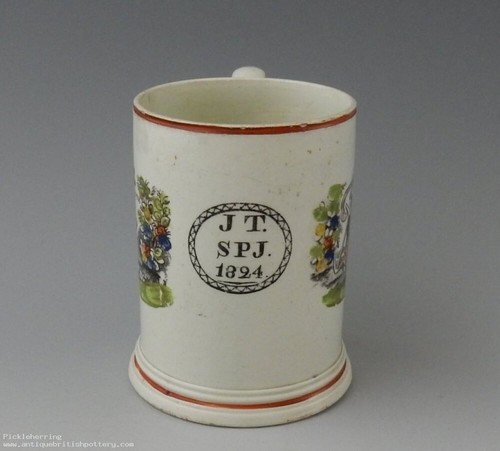Antique leeds pottery - leeds, mug