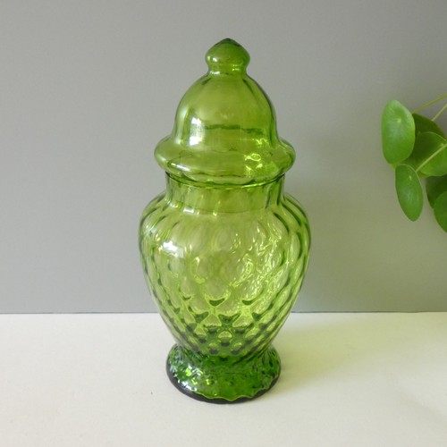 Empoli glass storage jar - glass,