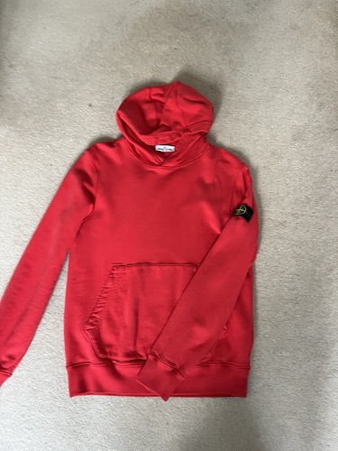 Stone island junior red hoodie - stone,