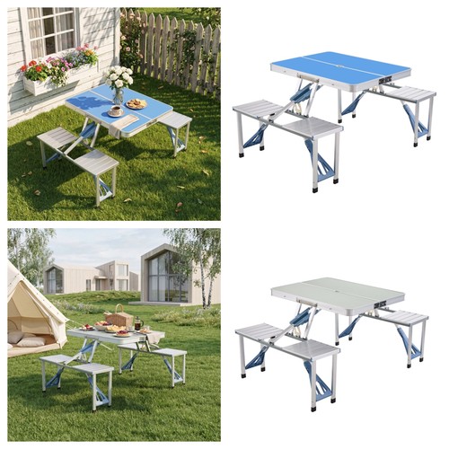 Folding camping table chair - table,