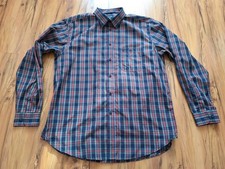 Mens Navy Check James Pringle Long Sleeve Shirt size Large