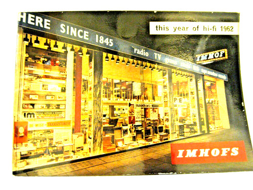 Imhofs catalogue 1962 - imhofs, hi-fi