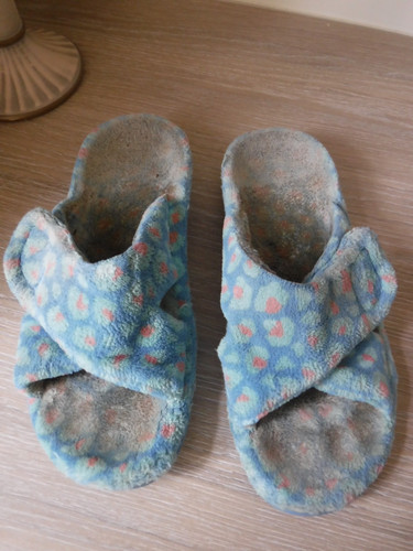Ladies well worn slippers - ,