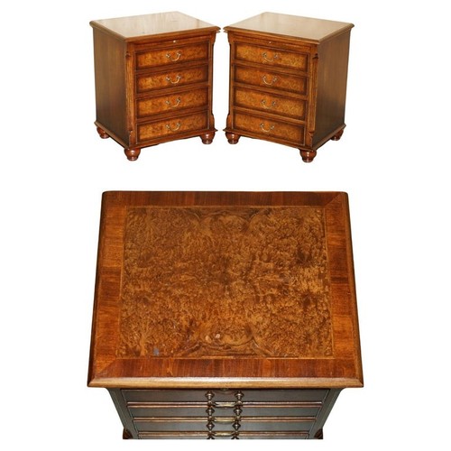 Lovely vintage pair burr - of,