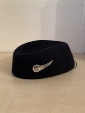 Tui Cabin Crew Hat Navy Blue Flight Attendant Stewardess Uniform Wings Sz Small