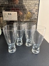 4  VINTAGE DARTINGTON CRYSTAL DIMPLE WATER TUMBLERS FRANK THROWER 15.5cm H