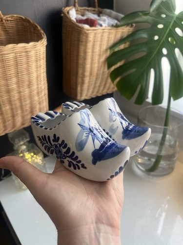 Vintage pair hand painted - pair, of