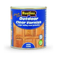 Outdoor Clear Varnish Satin Rustins Quick Dry For a Durable Clear Satin Coating