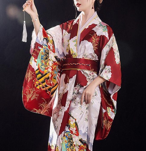 Girl women satin silk kimono - women,