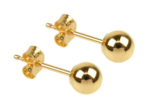9ct yellow gold - gold, earrings