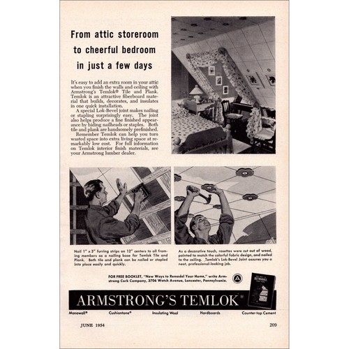 1954 armstrong temlok - 1954, ceiling