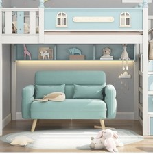 2-Seater Modern Sofa Couch Lumbar Cushions, Solid Wood Legs Modern Design Living