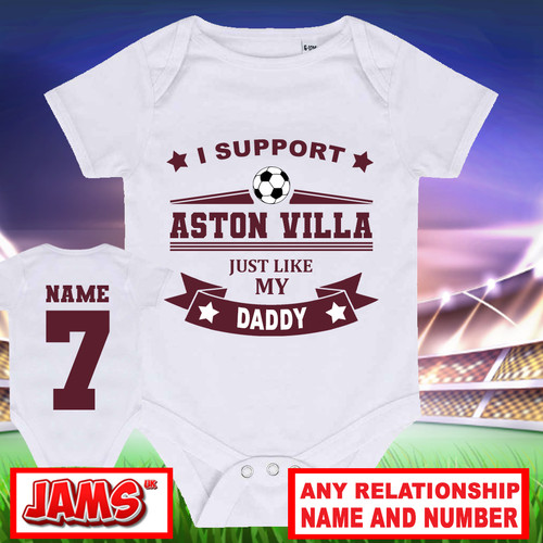 Personalised aston villa - personalised, baby