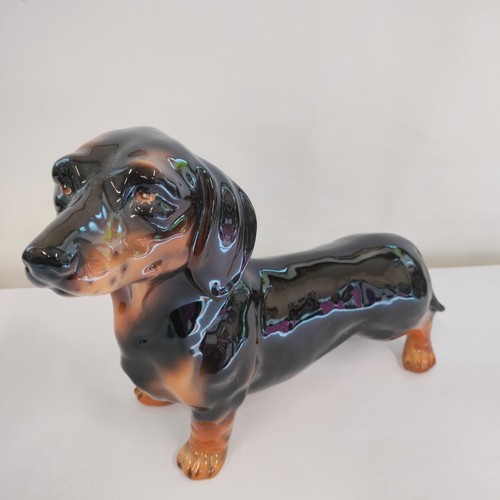 Large ceramic dachshund - ceramic,