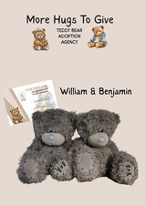 Preloved tatty teddies, William & Benjamin up for adoption, Nice thoughtful gift
