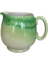 Shelley England Drip Ware Green Ceramic Milk ug Collectable Vintage 1930s