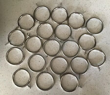 20x 1⅝" Internal Diameter Silver Tone Curtain rings with eyelets.