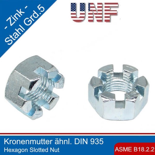 Unf crown slotted nuts - unf,