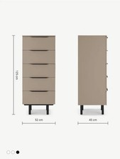 Damien Tall Chest Of Draws Oak