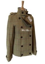 LADIES WELLIGOGS GREEN TWEED COAT SIZE 8