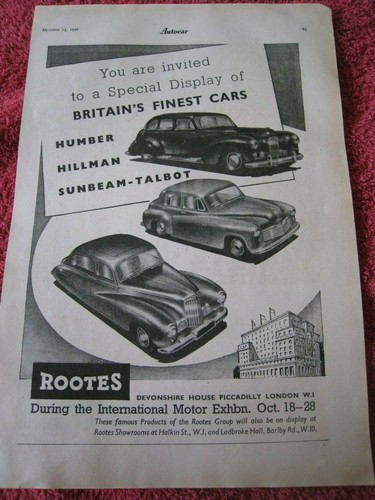 Rootes international motor - rootes,