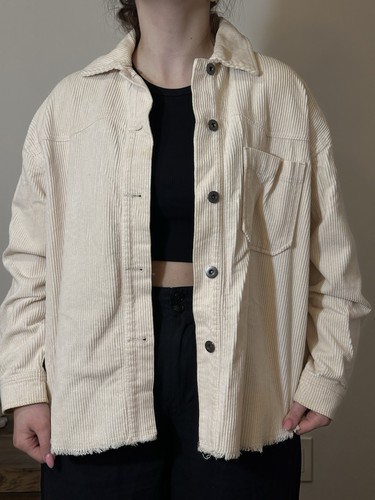 Zara cream corduroy oversized - corduroy,