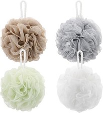 Tbestmax 4 Pack Mesh Pouf Bath