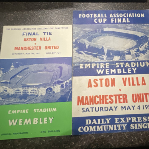 1957 cup final programme - cup, &
