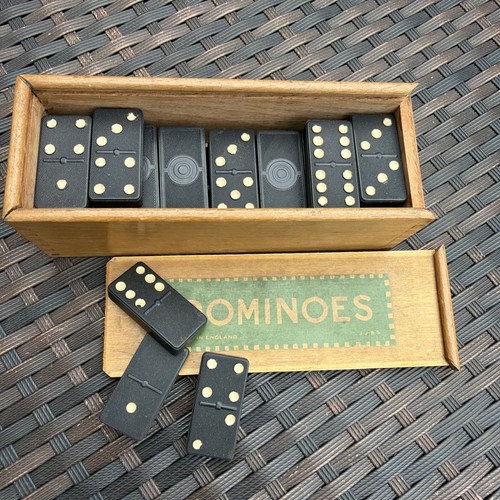 Vintage dominoes wooden - vintage,