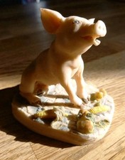 Rare Vintage David Geenty Pig Border Fine Arts Equine Sculpture Schmid Scotland