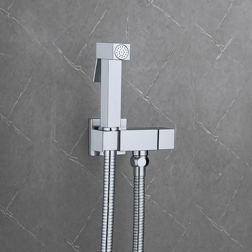 Square chrome brass douche set - douche,
