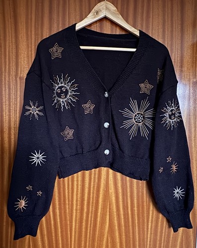 Celestial embroidered black - embroidered,