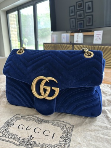 Gucci marmont blue large - gucci,