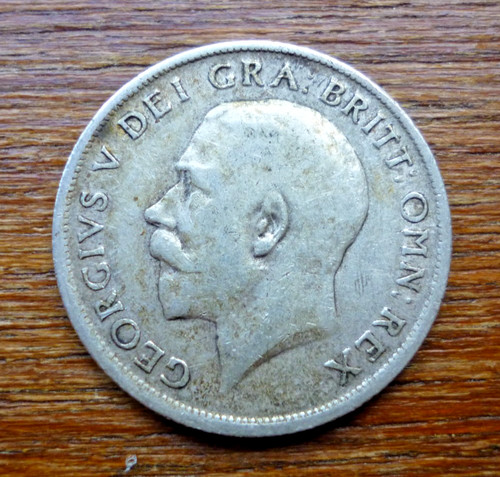 1915 one shilling coin 925 - shilling, .925